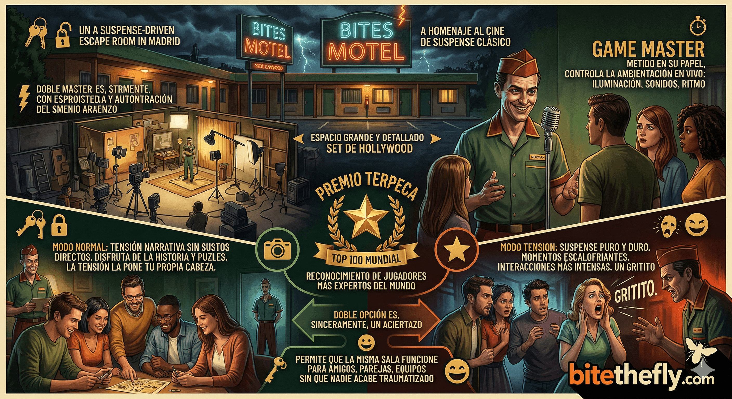 Bites Motel: escape room de suspense premiado internacionalmente con TERPECA en Madrid