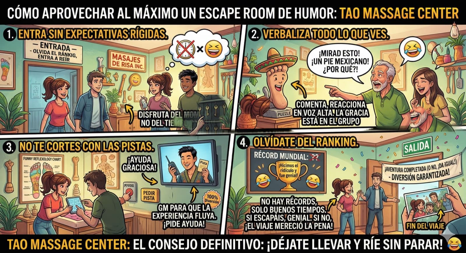 Cómo aprovechar al máximo un escape room de humor: entra sin expectativas, verbaliza y pide pistas sin vergüenza