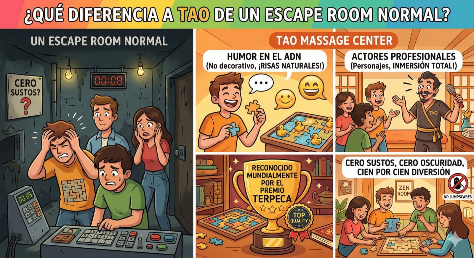 Qué diferencia a Tao de un escape room normal: actores profesionales frente a un Game Master por walkie