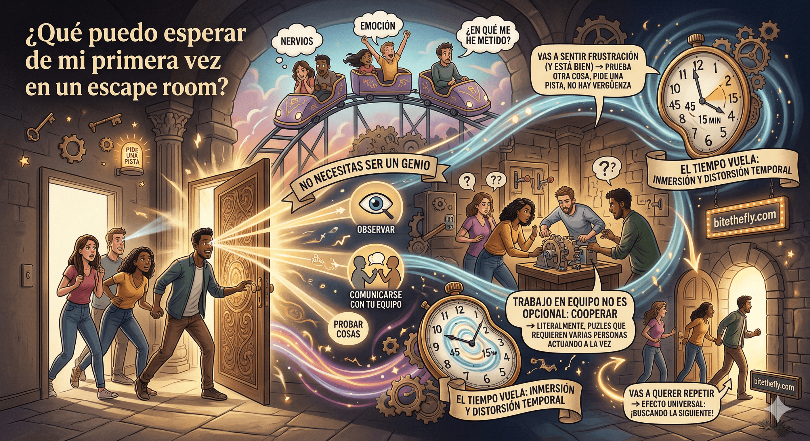 Primera experiencia en un escape room: mezcla de nervios, emoción y trabajo en equipo