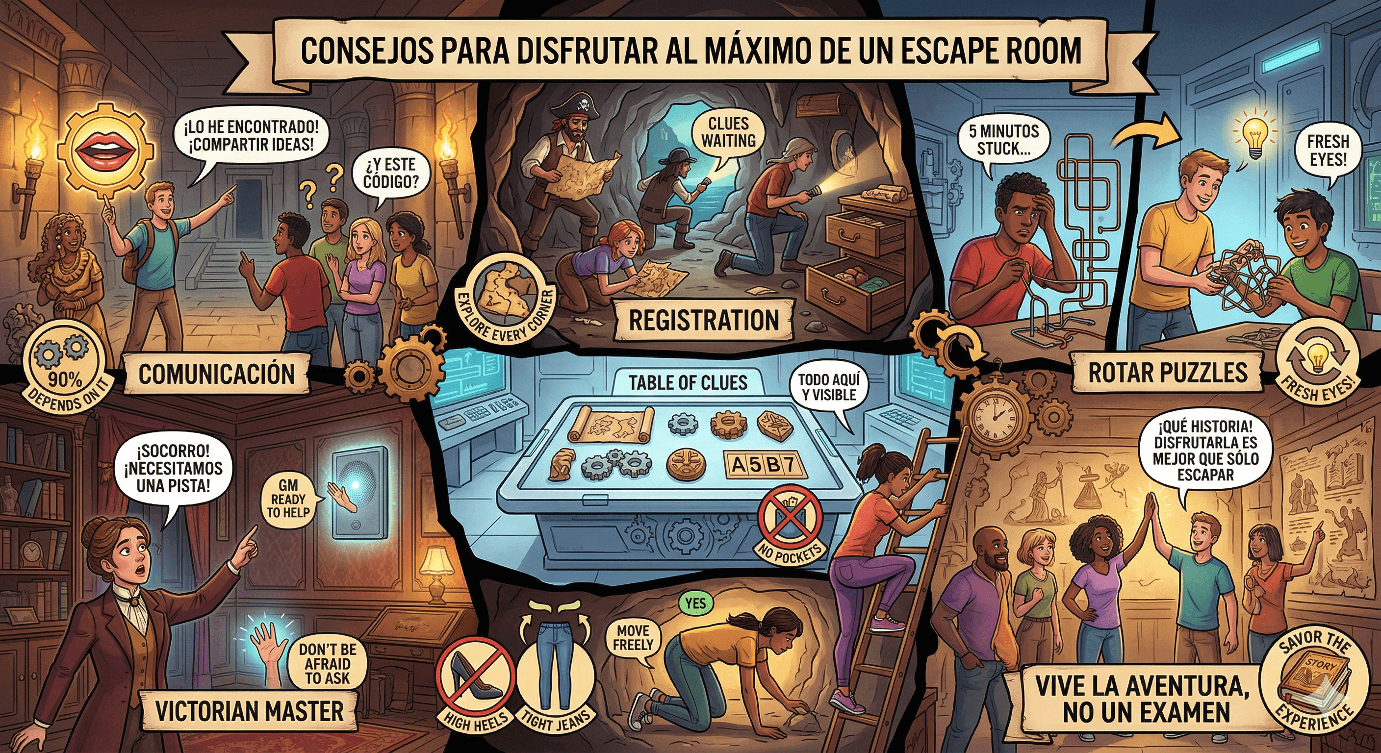 7 consejos clave para disfrutar al máximo de tu experiencia en un escape room
