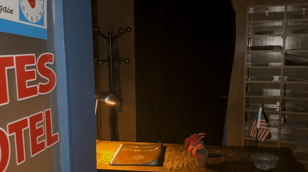 Recepción de Bites Motel escape room