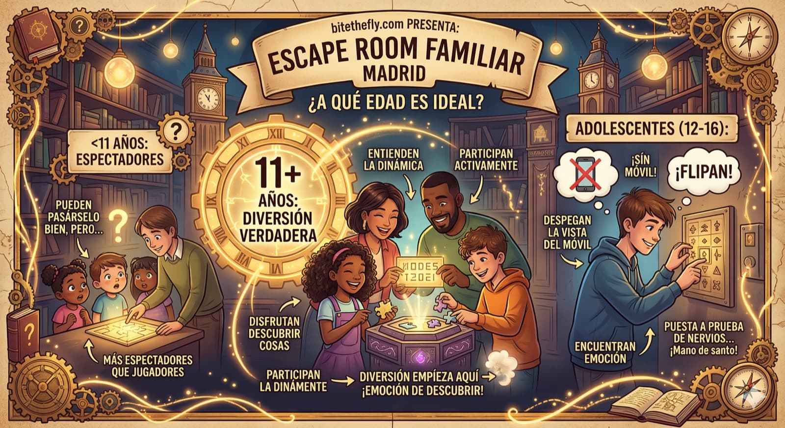 ¿A partir de qué edad pueden jugar los niños a un escape room? De los 11 años a la adolescencia