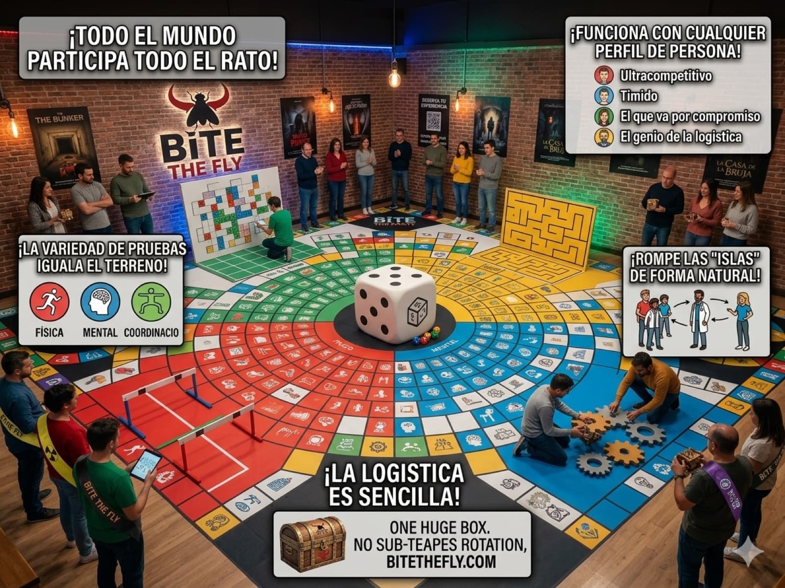 Para quién es Bite The Party: funciona con cualquier perfil de persona en un grupo grande